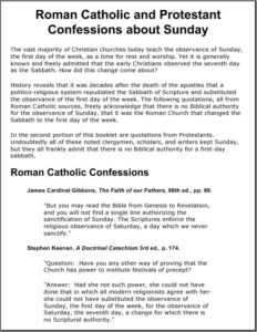 Roman Catholic and Protestant Confessions on Sunday